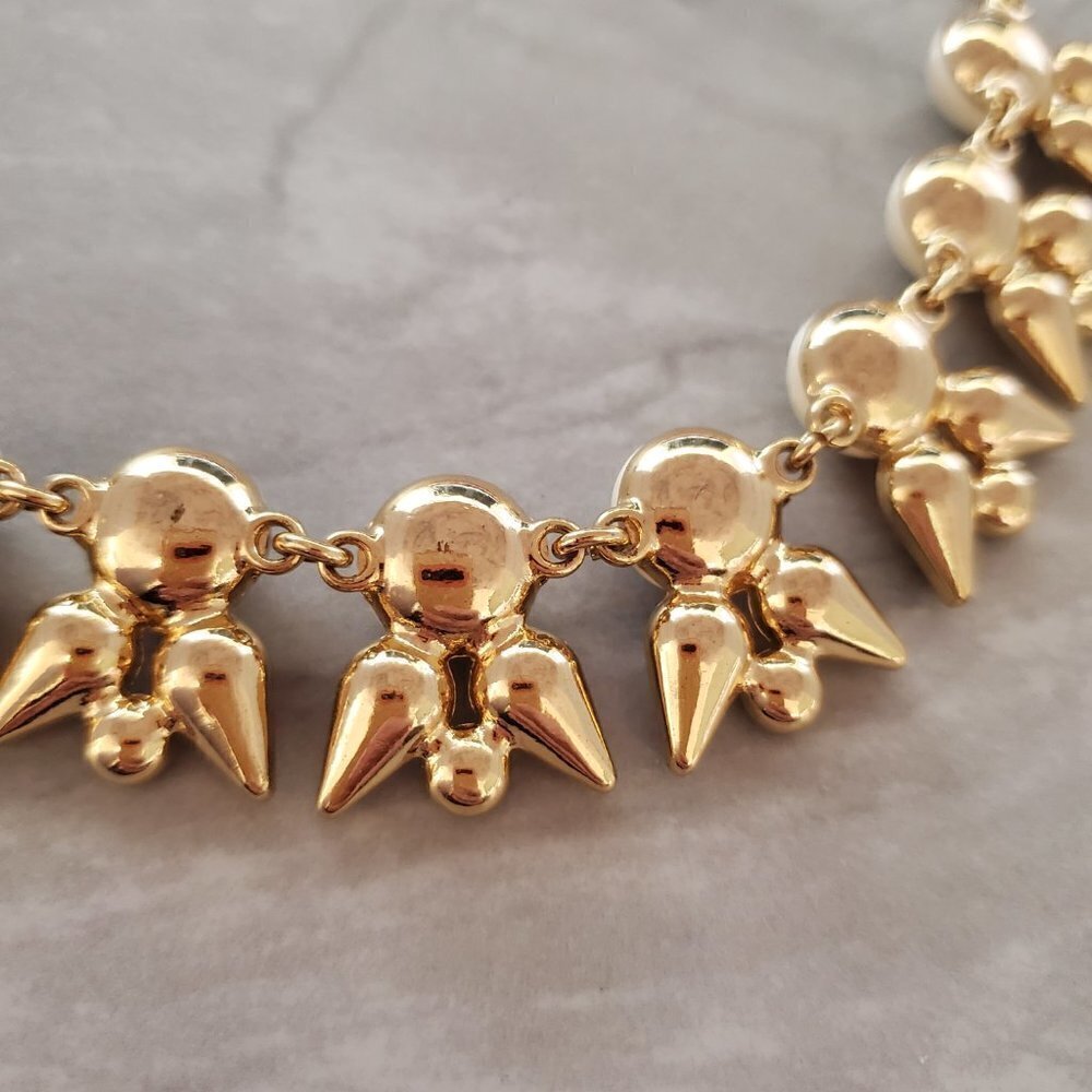 💕 J.Crew White Pink Blue Rhinestones Crystals Cluster Statement Necklace 💕 - Picture 14 of 16